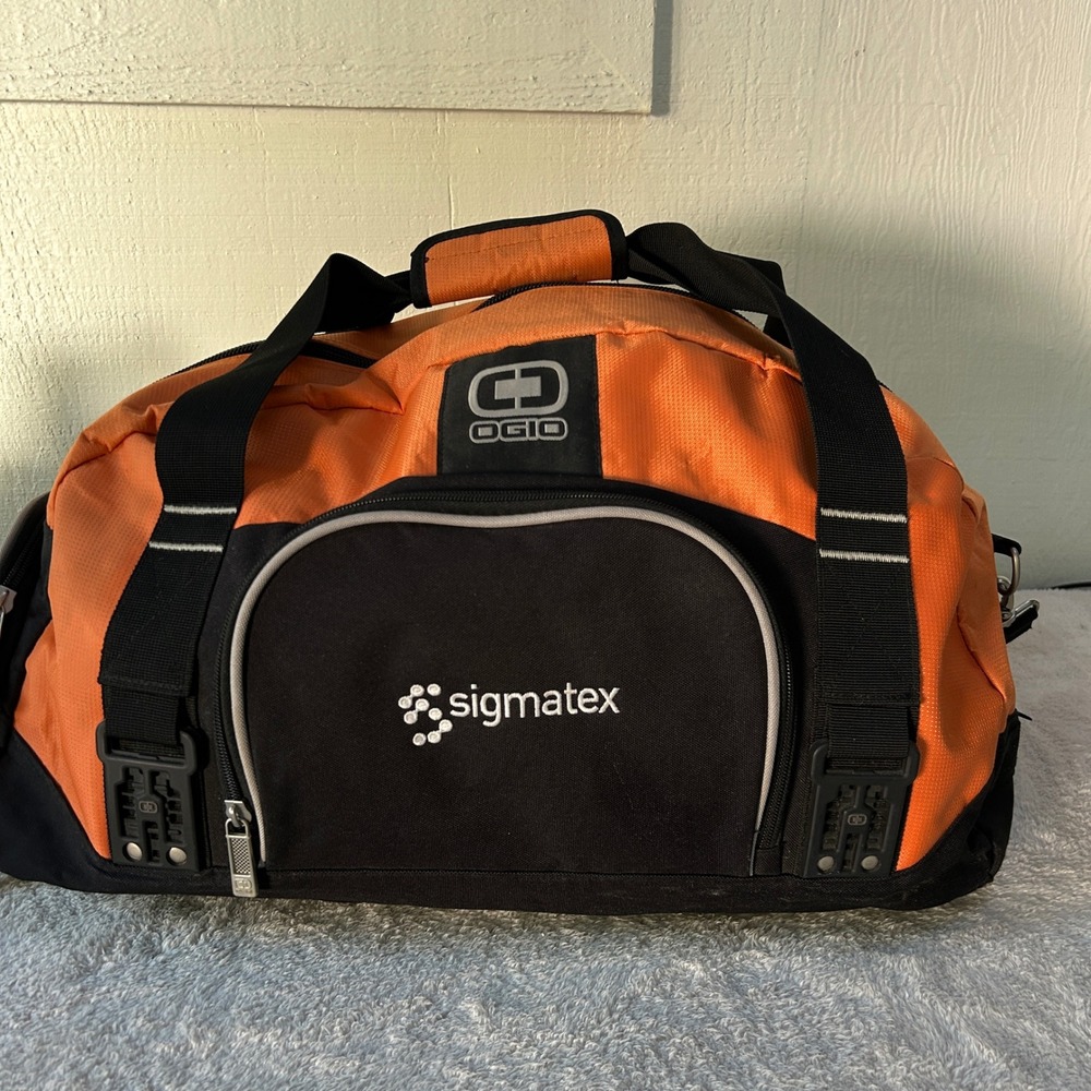 OGIO Big Dome Duffel Bag Orange Black Sigmatex Gym Travel Sports Bag Large